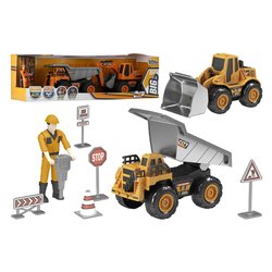 Set Lavori corso con camion ruspa e figura BIG ROAD Assortito 42522