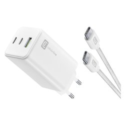 Caricabatterie USB Type-C, USB Type-A MULTIPOWER 100W Gan White ACHKITGAN100WTABW