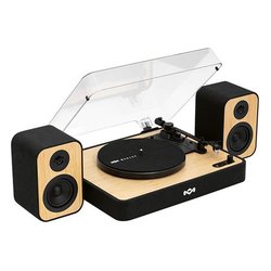 Giradischi REVOLUTION con diffusori Legno e Nero EM JT304 SB