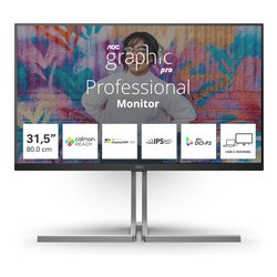 Monitor 31,5" ( IPS 3840x2160 UHD 4K 60Hz ) GRAPHIC PRO Black e Gray U32U3CV