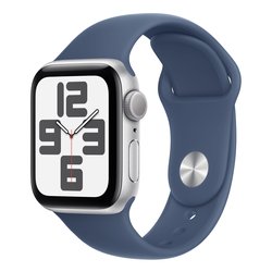 Image of Smartwatch ( OLED ) WATCH SE 2ND Alluminio GPS Sport argento e Blue 40 mm MXEC3QL A cod094