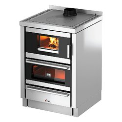 Cucina legna 6,2kW KOOK 60 4.0V Inox classe A+ (2021) 71220013 (60x60x85cm)