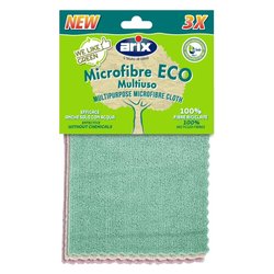 Set panni Microfibra 3 pz (30x30cm) Eco WE LIKE GREEN Colori assortiti 28612