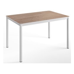 LUX Tavolo Allungabile Bianco opaco e Noce stelvio (130cm)