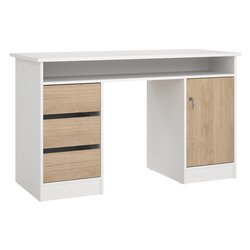 FUNCTION PLUS Scrivania Bianco e Jackson hickory (125cm) Mobile KIT