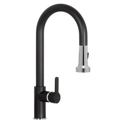 Miscelatore lavello semiprofessionale doccetta AQUAALTO Nero assoluto SXALTD13