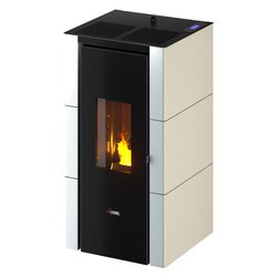 Image of Stufa pellet 7kW CRISTAL 7 T2 bianco 5 stelle Classe A+ 7024017 cod094