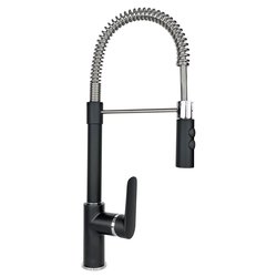 Miscelatore lavello semiprofessionale doccetta AQUASOFT Nero e Cromo SXSOFTBK
