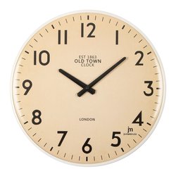 Image of Orologio da parete (40cm) East 1863 Old Town JUSTAMINUTE Bianco 21560 cod094