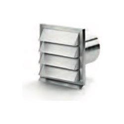 Griglia cappa (19x19cm) di evacuazione aria per tubi d.15 cm Silver AFGESTTR