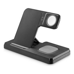 Caricabatterie TRIPLE 15W Black 15W WIRESTAND3IN1FBK