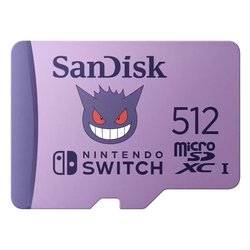 MicroSD 512GB POKEMON Gengar Purple SDSQXAO 512G GN6ZK
