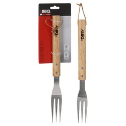 Forchettone barbecue Inox e Legno (38 cm) C83506010