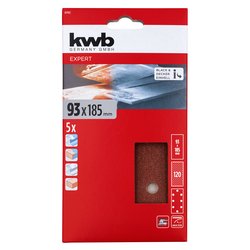Set fogli abrasivi carta preforata levigatrici orbitali 5 pz (93x185 mm grana P120) QUICK STICK 49817912