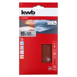 Set fogli abrasivi carta preforata levigatrici orbitali 5 pz (93x185 mm grana P80) QUICK STICK 49817908