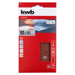 Set fogli abrasivi carta preforata levigatrici orbitali 5 pz (93x185 mm grana P60) QUICK STICK 49817906