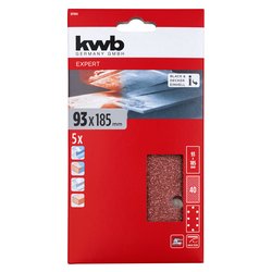 Set fogli abrasivi carta preforata levigatrici orbitali 5 pz (93x185 mm grana P40) QUICK STICK 49817904