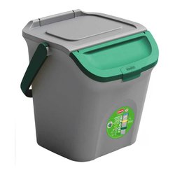 Pattumiera differenziata (28Lt) ECO WAY Grigio e Verde 69001