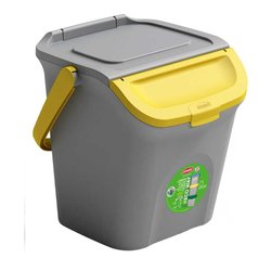 Pattumiera differenziata (28Lt) ECO WAY Grigio e Giallo 69000