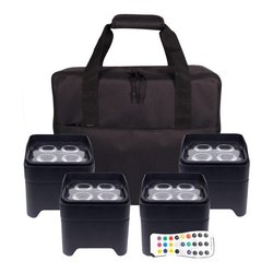 Proiettore disc jockey MOBILEPAR Mini Hex 4 Pack Bundle Black