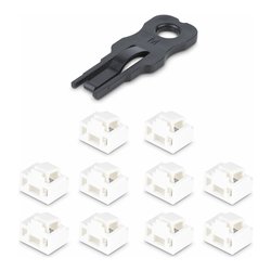 Antipolvere SFP Blocco per porte rj45 10 pezzi Black e White RJ45LOCKANDKEY