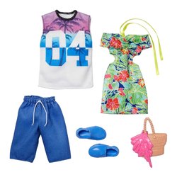 Image of Barbie and Ken Tropical Fashion Pack BARBIE Assortito HBV72 cod094