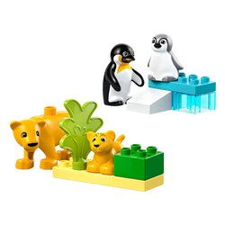 Image of Famiglie di animali: pinguini e leoni ( 10 pz ) DUPLO TOWN 24m+ 10442 cod094