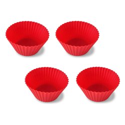 Set pirottini per friggitrice ad aria 4 pz (7x3,2cm) AIRFRYER Rosso 69107AIR