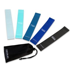 Banda elastica fitness (60x5 cm) DRUMFIT Resistance band set 5 pz 07125