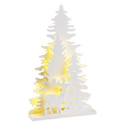 Albero Natale soprammobile Bianco 481945 (22x5x36cm) 20 luci - LED