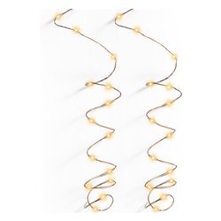 Filo Rame 240 luci - MICROLED Bianco caldo (12 + 5 mt) 8 Giochi di luce LUMINEO IP44 497116