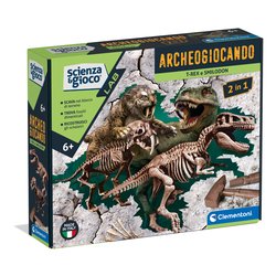 Gioco educativo Archeogiocando T-rex e Smilodon 2 in 1 6a+ SCIENZA E GIOCO 19394