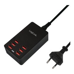 Caricabatterie USB Type-A IPW USB 6P32W Black PA0139