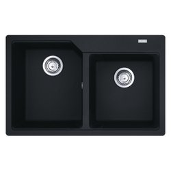 Lavello 2 vasche (78x50cm) Ubg 620 36 36 URBAN Black matt Opaco 114 0686 761