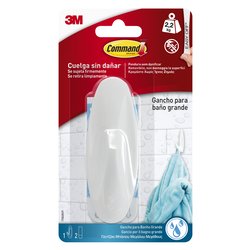 Set ganci adesivi portata max 1,3 Kg 3M 17083B  Bianco 7100121770 1 pz