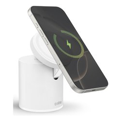 Caricabatterie MAGNETIC Power Dock 2in1 White 15W TEWIRMAGFOLD2IN1