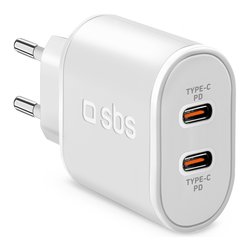 Caricabatterie USB Type-C WALL CHARGER 20W Dual Port White TETRPD20CCW