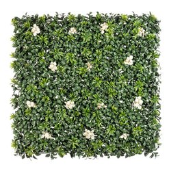 Siepe sintetica Parete sintetica c-fiore bianco 100x100 0790455