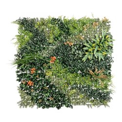 Siepe sintetica Parete sintetica mix fiore aranc 100x100 0790452
