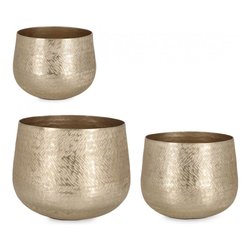 Set porta vasi piante 3 pz Metallo CLAMP Oro 0184851