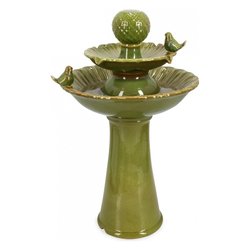 Fontana Fontana niky verde c-uccellini h68 c-led 0780076