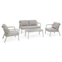 Image of Set da esterno alluminio, poliestere MIRAVET 4 posti Saturn 0666132 cod094