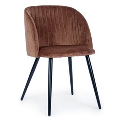 Image of QUEEN Sedia Velvet ruggine cod094