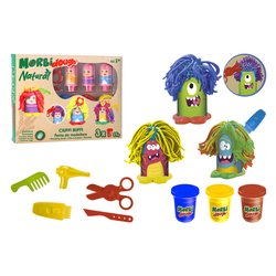 Pasta modellabile ( 3 vasetti 25 gr e accessori ) Ciuffi Buffi playset MORBIDOUGH NATURAL 42638