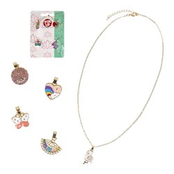 Image of Collana con 4 charms PIN UP Assortito 42832 cod094