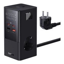 Presa filtrata 2 posti POWERCOMBO Tower 100W Black E00023609113 00