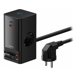 Presa filtrata 2 posti POWERCOMBO Tower GaN3 65W Black PSLR000301