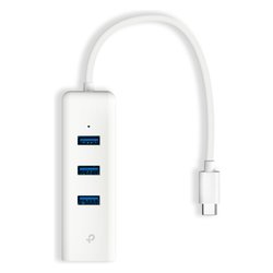 Adattatore di rete Gigabit (1000Base-TX) USB C with Hub USB White UE330C