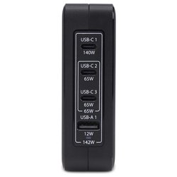 Caricabatterie USB Type-C, USB Type-A 140W GaN Black 3114GCU WALL CHARGER