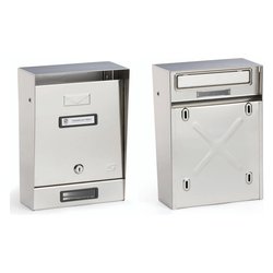 Cassetta posta senza tettuccio (22x8,5x32,5cm) Cromo 10 009